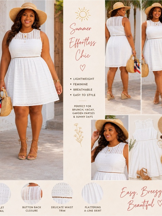 Vineyard Vines Dresses & Skirts - VINEYARD VINES White Eyelet Fit and Flare Dress